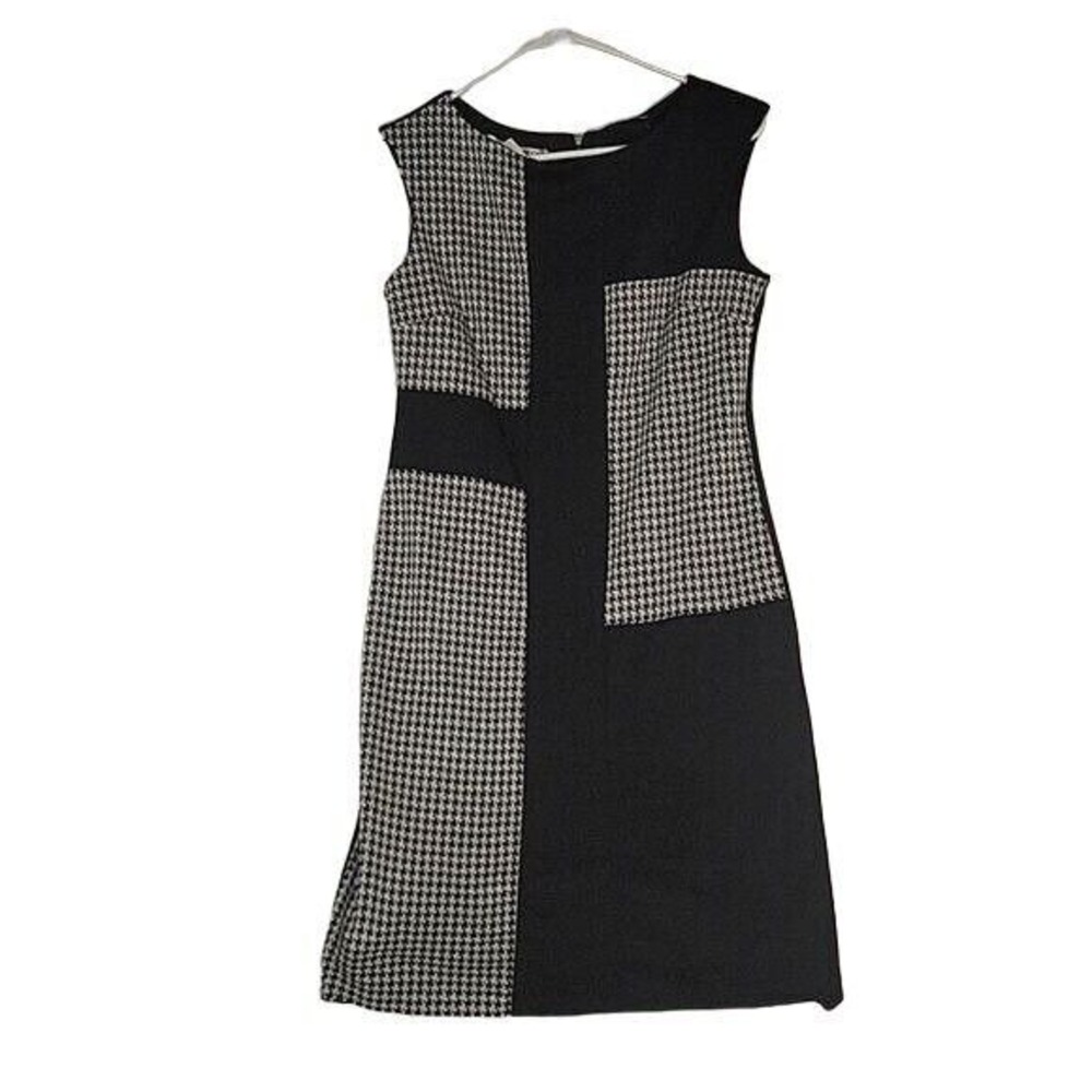 Maggy‎ London Dress Houndstooth Sleeveless Career Work Business Chic